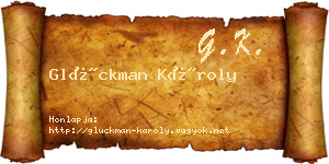 Glückman Károly névjegykártya
